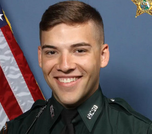 Deputy Blane Lane, 21, was sworn in as a deputy sheriff in January.