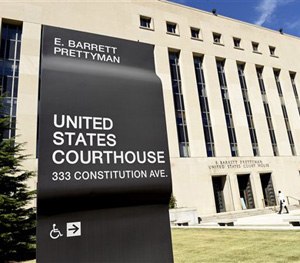 In this Sept. 22, 2014, file photo, a view of the E. Barrett Prettyman U.S. Courthouse in Washington. (AP Image)