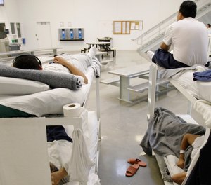 Detainees inside the Northwest Detention Center in Tacoma, Washington.