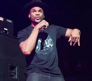 Darryl McDaniels of Run DMC performs at Christmas in Brooklyn in New York.