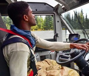 Driving emergency apparatus is a serious responsibility. (Photo/U.S. Department of Defense)