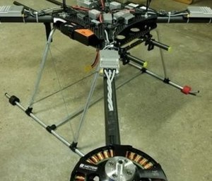 DV8 Tech won $50,000 for creating a drone that carried a mini-cell tower to allow responders to communicate in a disaster, such as a forest fire or flood. (Photo/DV8 Tech)