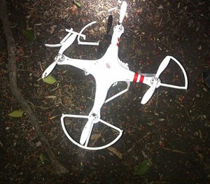 This handout photo provided by the US Secret Service shows the drone that crashed onto the White House grounds in Washington, Monday, Jan. 26, 2015.