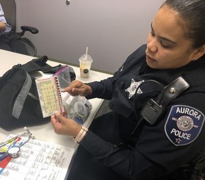 Aurora Police Officer Edwina Pirela, a drug recognition expert, shows the 12-step evaluation officers use to determine if someone is impaired from drug use.