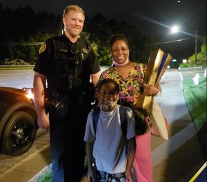 A Duluth officer paid an Uber for a mother and son whose car broke down in Duluth, Georgia on June 30, 2020. (Photo/Duluth Police Department)