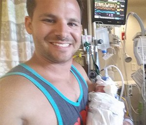 Brad Fournier fashioned a tourniquet from his belt to stop his wife's bleeding. (Photo/Facebook)