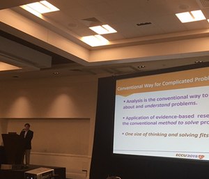 Larry M. Starr challenges health care practitioners to think outside the box at the 2015 Emergency Cardiovascular Care Update.