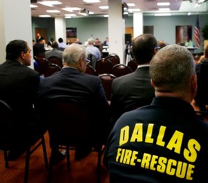 This file photo made Thursday, Dec. 8, 2016, shows the gallery during a Dallas Police & Fire Pension System board of trustees meet in Dallas.