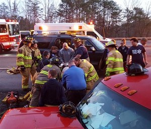 The impromptu response was a great object lesson for Fifer's students on a number of core concepts. (Photo/Eastern Kentucky University Paramedic Program)