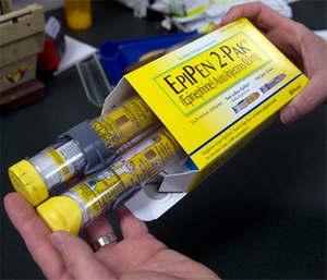 A package of EpiPens.