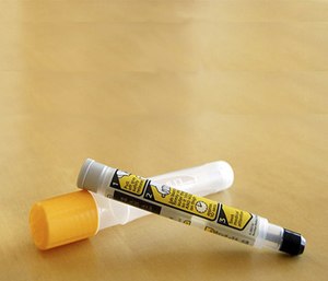 An EpiPen, used to treat anaphylactic shock.