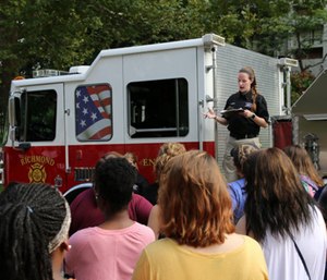 Joshua Reichert's Human Behavior in Fire class conducts campus fire drills to observe and document what occurs to help demonstrate lessons.
