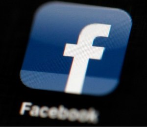 This photo shows the Facebook app displayed on an iPad.
