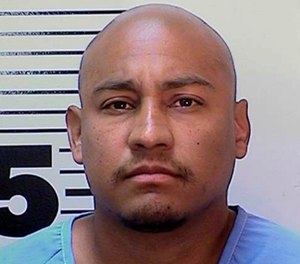 This Aug. 3, 2018 photo provided by the California Department of Corrections and Rehabilitation (CDCR) shows death row inmate Jonathan Fajardo, 30. Corrections spokeswoman Terry Thornton says Fajardo was stabbed to death in the chest and neck with an inmate-made weapon Friday, Oct. 5, 2018, in a recreational yard of the cell house that holds the bulk of condemned inmates at San Quentin State Prison. She says 34-year-old Luis Rodriguez is considered the suspect.