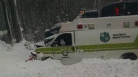 Patient killed, 2 injured after ambulance collides with semi