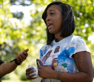 In this July 6, 2017 file photo, Diamond Reynolds, the girlfriend of Philando Castile, talks in St. Paul, Minn., about what her life has been like since Castile was fatally shot during a traffic stop a year ago.