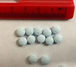 This undated photo provided by the Tennessee Bureau of Investigation shows fake Oxycodone pills that are actually fentanyl that were seized and submitted to bureau crime labs.