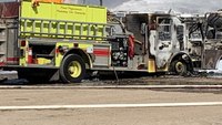 Texas fire truck destroyed in oil fire