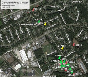 An analysis of selected clusters of fires in Florida from 1996 to 2018 reveals that nearly every identified arson cluster was preceded by a small or “nuisance fire” before being recognized as a pattern.