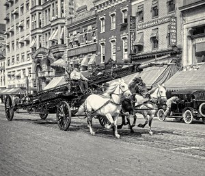 In the public's mind, over the course of about 50 years, roughly from 1800 to 1850, America's urban volunteer firemen went from being heroes to thugs.