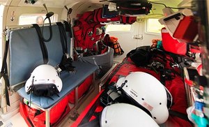 Inside an air ambulance