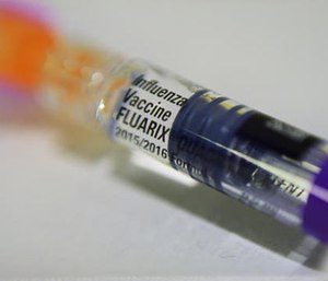 A single dosage syringe of the Fluarix quadrivalent influenza virus vaccine in New York. (AP Photo/Patrick Sison, File)