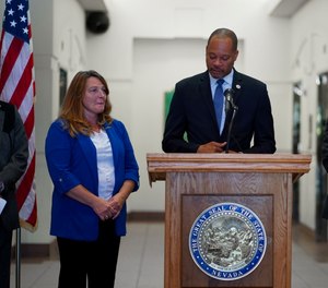Nevada Attorney General Aaron Ford, right, said the state must comply with a ruling in Idaho mandating the state pay for transgender inmate's gender confirmation surgery. (Photo/Nevada Attorney General's Office)