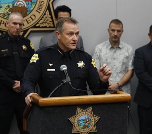 Fresno Police Chief Andrew Hall addresses the media about a shooting at a house party which involved multiple fatalities and injuries in Fresno, Calif., on Monday night. (Photo/Gary Kazanjian/AP)