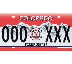 Former La Junta Fire Chief Aaron Eveatt pleaded guilty to one count of first degree officials misconduct after reportedly attempting to obtain an unauthorized firefighter license plate while on probation. (Photo/Colorado Department of Revenue, Division of Motor Vehicles)