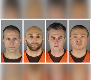 This combination of photos provided by the Hennepin County Sheriff's Office in Minnesota on Wednesday, June 3, 2020, shows Derek Chauvin, from left, J. Alexander Kueng, Thomas Lane and Tou Thao. (Photo/Hennepin County Sheriff's Office via AP)