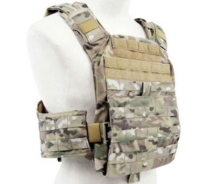 The front and back of the Banshee Rifle Plate Carrier features five rows of PALS webbing and two 2 inch rows of loop sewn on for flags and other identifiers. (Photo courtesy Gideon Tactical)
