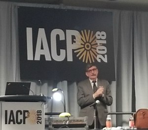 Gordon Graham speaks to IACP 2018 attendees.