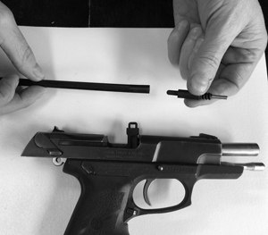 The parts are made in the USA of military-grade polymer with a hardened steel rod inside of the barrel lock to prevent drilling it out or breaking it off. (PoliceOne Image)
