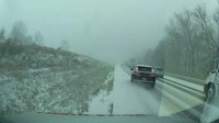 Video: Pa. crew narrowly avoids crash on snowy highway