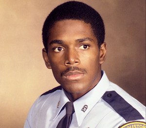 This undated photo shows Harold Preston as a young Houston police officer.