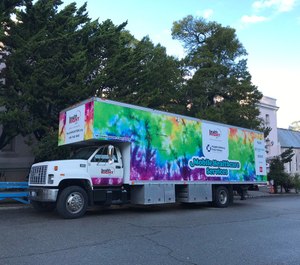 A HealthRIGHT 360 medical van containing two small examination rooms seeks to provide primary care services to homeless residents of San Francisco. (Photo/HealthRIGHT 360 Twitter)