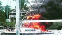 Video: Deputies pull unconscious man from boat seconds before it explodes