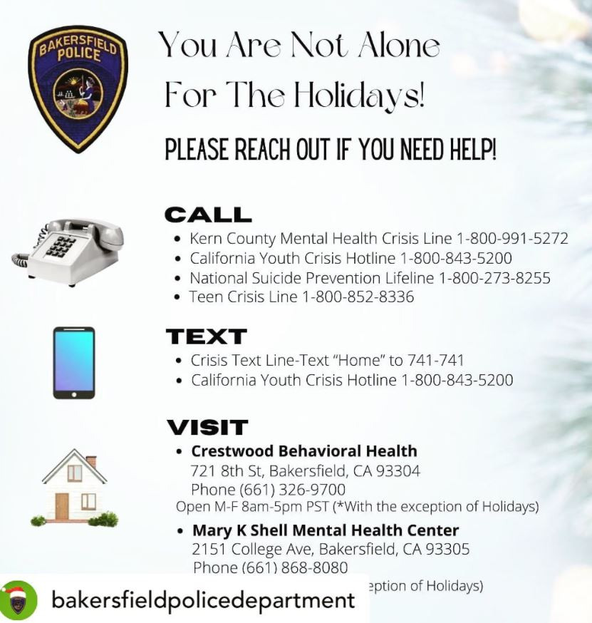 Bakersfield PD's Wellness Team tries to reach out to staff for all of their wellness needs.
