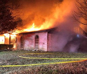 A MedStar paramedic and a nurse lost their home and several pets in a fire that started while they were both at work. (Photo/Mansfield Fire Department)