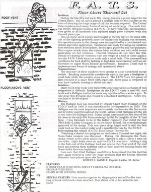 An FDNY book included this description of the Floor Above Thermal Set (FATS).