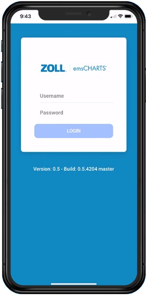The ZOLL emsCharts NOW mobile companion app enables users to collect patient data contemporaneously, while they are at the scene.