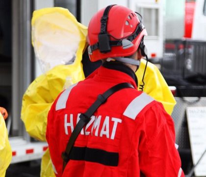 HAZMAT Hat Firefighter Fire Department Hazardous Materials 