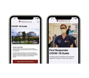 The First Responder COVID-19 Guide app, developed by Stanford Medicine, seeks to provide up-to-date, reliable COVID-19 information for first responders and allow them to screen their symptoms to determine if they should be tested.