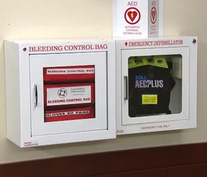 he kits, paid for with federal grant money, will be installed next to already existing defibrillator kits in city facilities, community centers and parks. (Photo/Washington University)