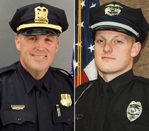 Sgt. Anthony Beminio, left, and Officer Justin Martin (Photo/Des Moines Police)