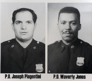 Officers Joseph Piagentini, left, and Waverly Jones were killed after being lured with a bogus 911 call. (Photo/NYPD)