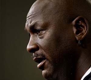 Michael Jordan speaks to the media during a news conference in Charlotte, N.C., Tuesday, Oct. 28, 2014.