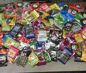 Packets of synthetic marijuana