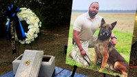 Ala. K-9 who died after drug contact honored at memorial