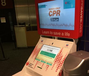 A recent study found that Hands-Only CPR training kiosks are just as effective as a training class. (Photo/Greg Friese)